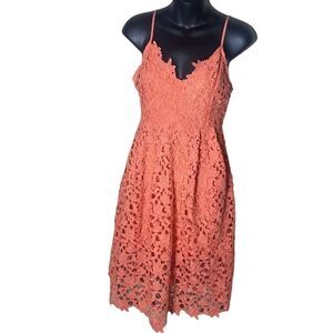 ASTR the label a line midi Dress lace orange/coral fairycore coquette